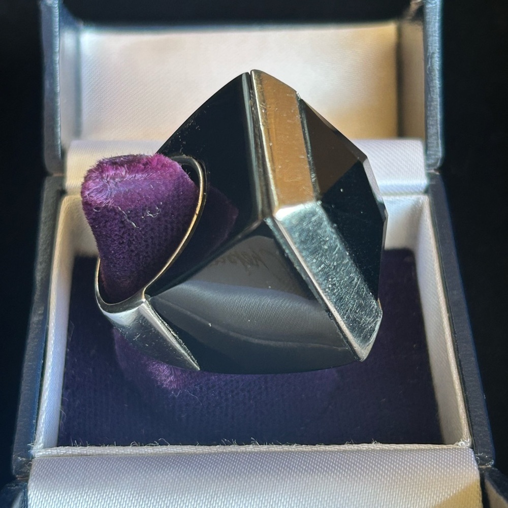 Sterling Silver Hematite Ring - image 3